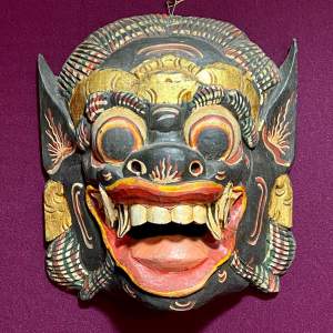 Decorated Carved Wooden Tribal Mask