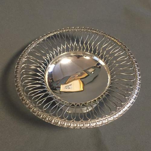 Early 20th Century Large Silver Wirework Basket image-2