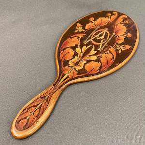 Victorian Hand Painted Bevelled Hand Mirror
