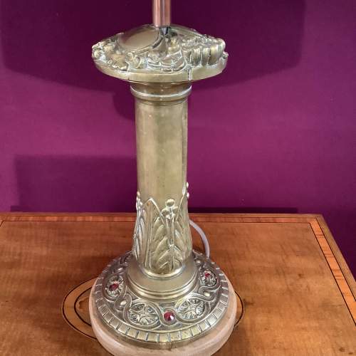 Edwardian Solid Brass Table Lamp image-3