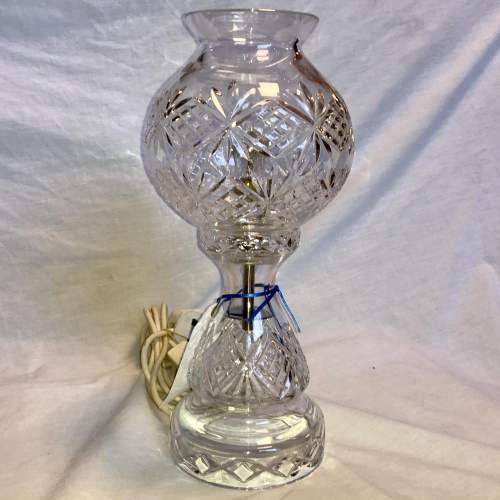 A Cut Glass Electric Table Lamp Circa 1920s image-1