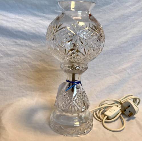 A Cut Glass Electric Table Lamp Circa 1920s image-6