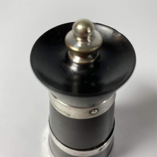 Edwardian Ebony and Silver Mounted Pepper Mill - Circa 1910 image-2