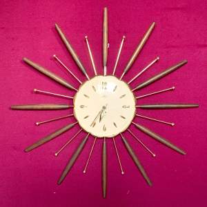 Late 1950s Starburst Wall Clock