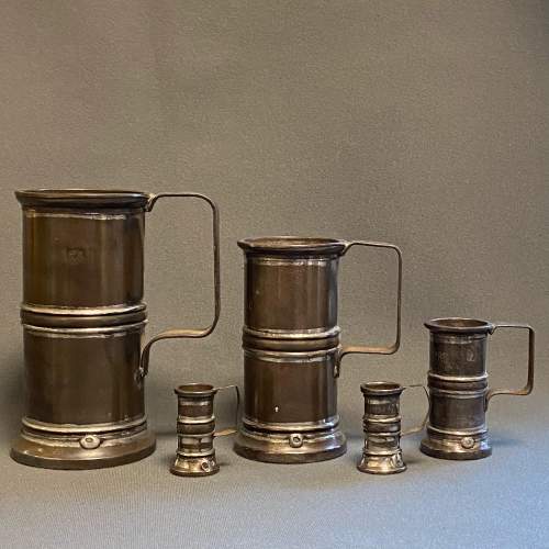 19th Century Set Of Five French Tin Measures image-2