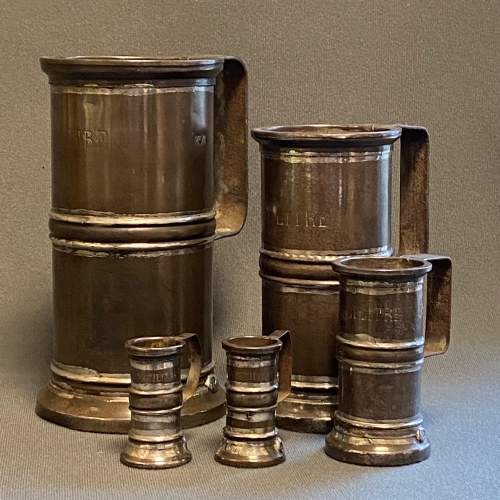 19th Century Set Of Five French Tin Measures image-1