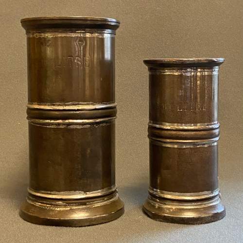19th Century Set Of Five French Tin Measures image-6