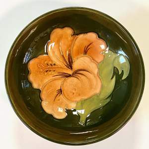 Moorcroft Pottery Coral Hibiscus Bowl