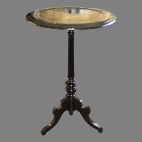 An Ebonised Occasional Chinoiserie Tilt Top Table image-3