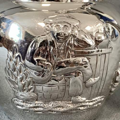 Late 19th Century Hand Embossed Silver Jug image-2