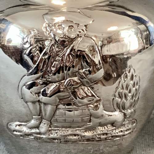 Late 19th Century Hand Embossed Silver Jug image-3