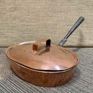 19th Century Large Shallow Copper Pan