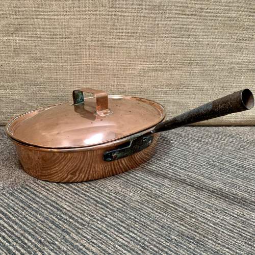 19th Century Large Shallow Copper Pan image-2