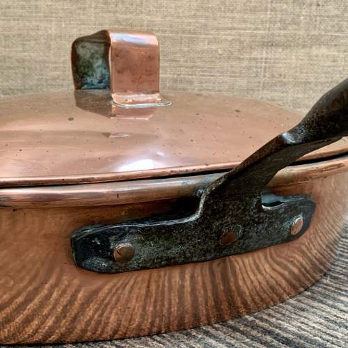 19th Century Large Shallow Copper Pan image-3