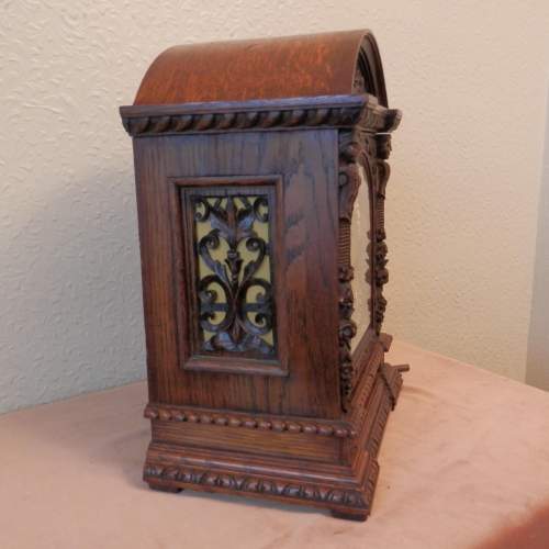 Carved Oak Cased Clock by Winterhalder and Hoffmeir image-4
