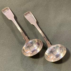 Pair of  19th Century Silver Ladles