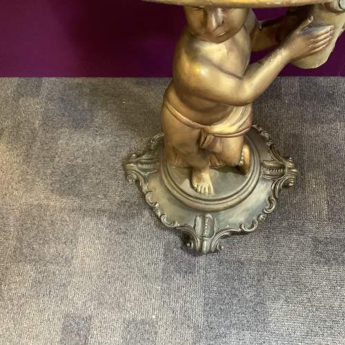 Superb Italian Painted Cherub Pedestal Table - Wonderful Example image-5