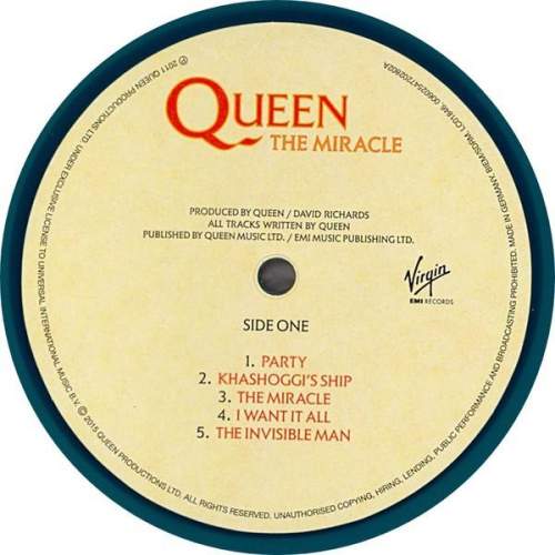 Queen The Miracle Half Speed Coloured Blue Green Vinyl image-3