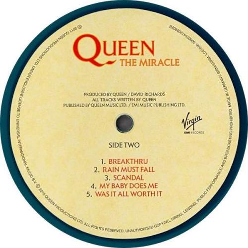 Queen The Miracle Half Speed Coloured Blue Green Vinyl image-4