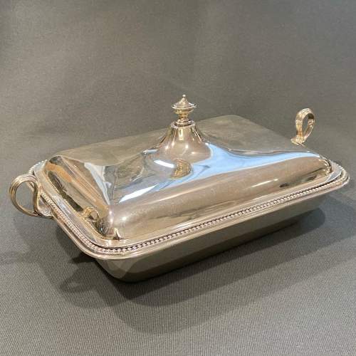 Early 20th Century Heavy Silver Entree Dish image-1