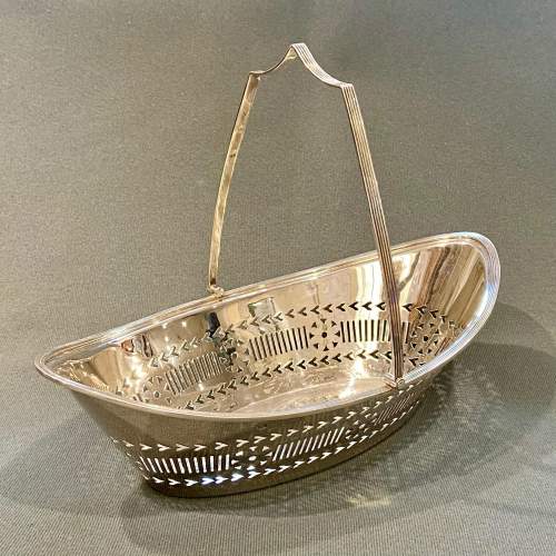 Early 20th Century Solid Silver Basket image-1