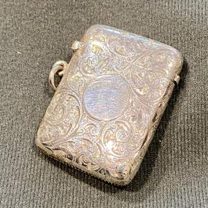 19th Century Silver Vesta Case