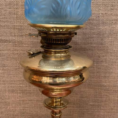 19th Century Brass Converted Oil Lamp image-3