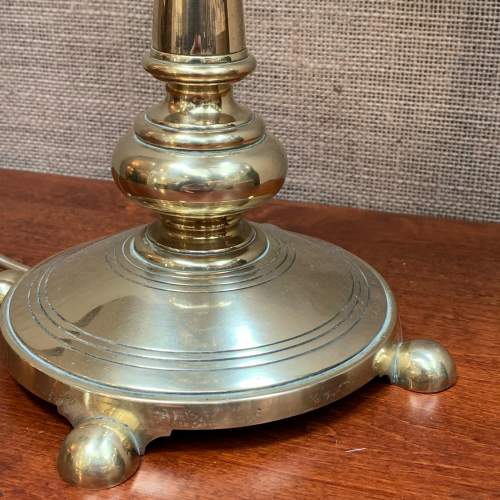 19th Century Brass Converted Oil Lamp image-6