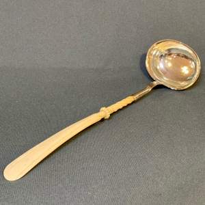 19th Century Bone Handled Silver Ladle