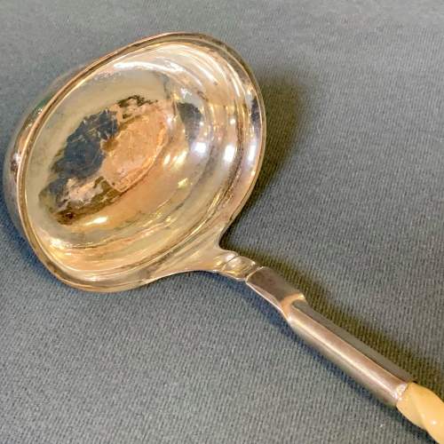 19th Century Bone Handled Silver Ladle image-3