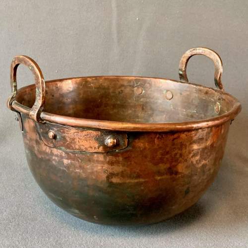Rustic Round Bottom Copper Bowl image-1