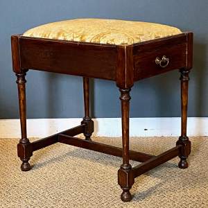 Early 20th Century Upholstered Stool