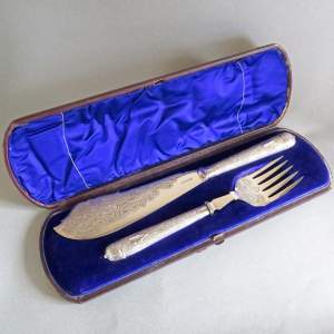 Victorian Silver Plated Fish Servers Roberts and Balk 1864-1900