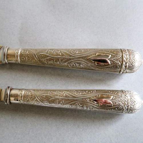 Victorian Silver Plated Fish Servers Roberts and Balk 1864-1900 image-3