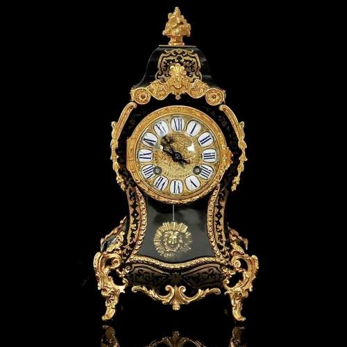 19th Century French Boulle and Ormolu Mantel Clock image-1