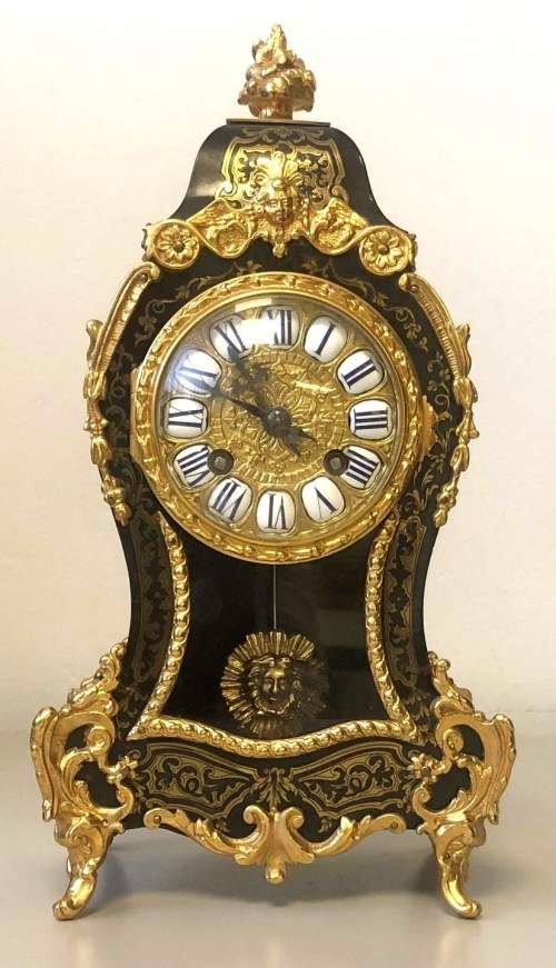 19th Century French Boulle and Ormolu Mantel Clock image-2