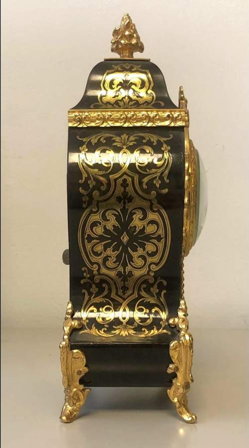 19th Century French Boulle and Ormolu Mantel Clock image-4