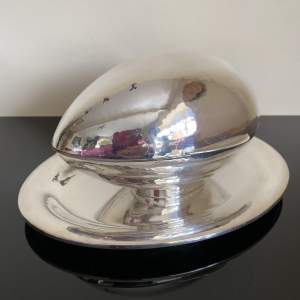 Large Silver Egg Server - Luxury Egg Cup and Spoon with Condiments