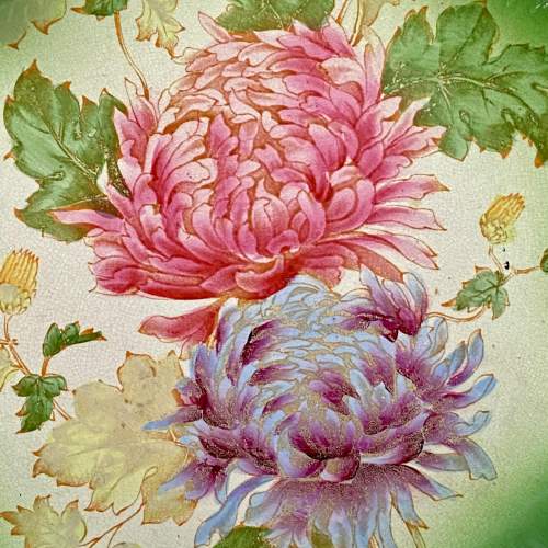 Pair of Old Foley Pottery James Kent Chrysanthemum Plates image-3