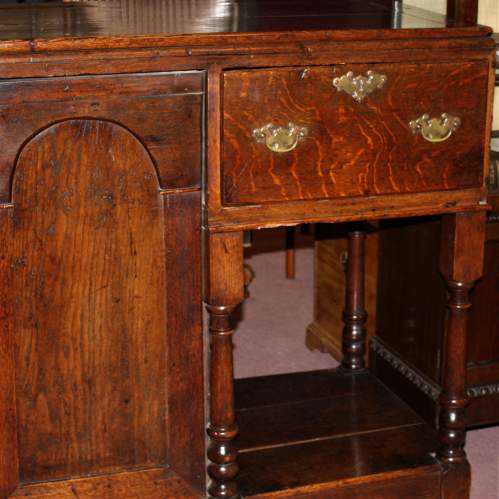 Country House Style 18th Century English Oak Dresser Base image-3