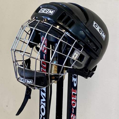 Ice Hockey Sticks and Helmet Upcycled Lamp image-2