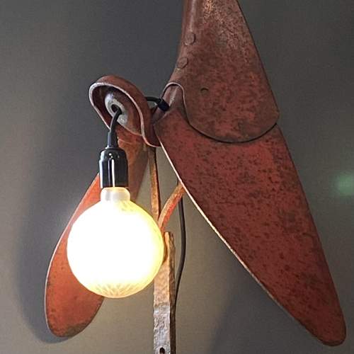 Vintage Plough Blade Upcycled Lamp image-4