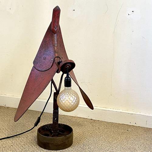 Vintage Plough Blade Upcycled Lamp image-1
