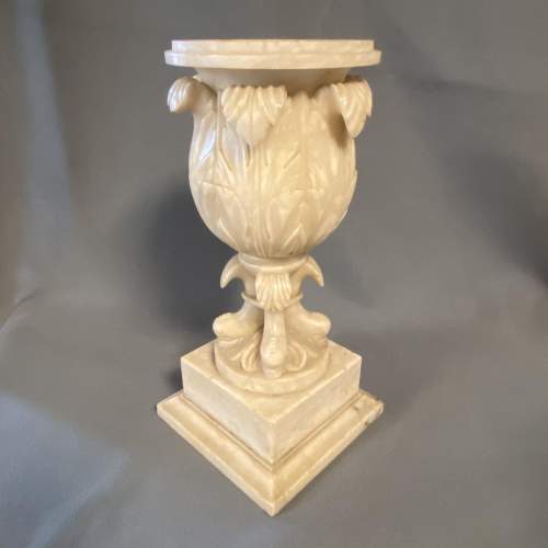 Pair of 19th Century Alabaster Mantel Vases image-3