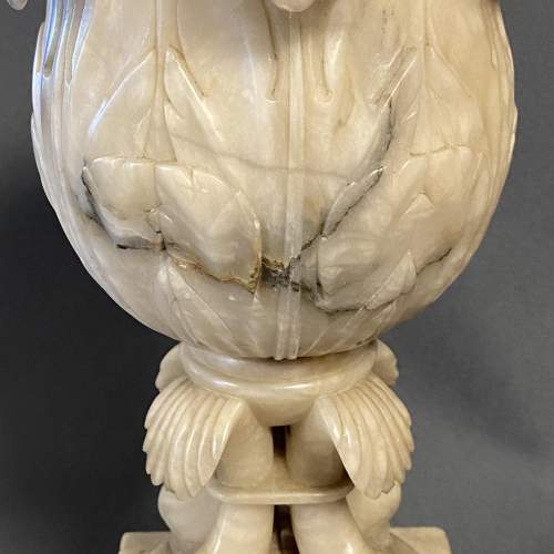 Pair of 19th Century Alabaster Mantel Vases image-6