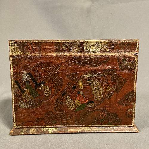 Chinoiserie Leather Bound Stationery Box image-3