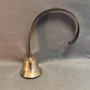 19th Century Cast Brass Door Bell With Metal Spring