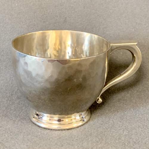 1929 Hand Beaten Silver Christening Cup image-1
