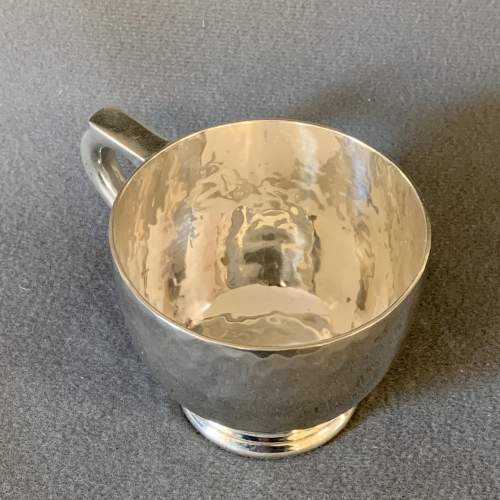 1929 Hand Beaten Silver Christening Cup image-3
