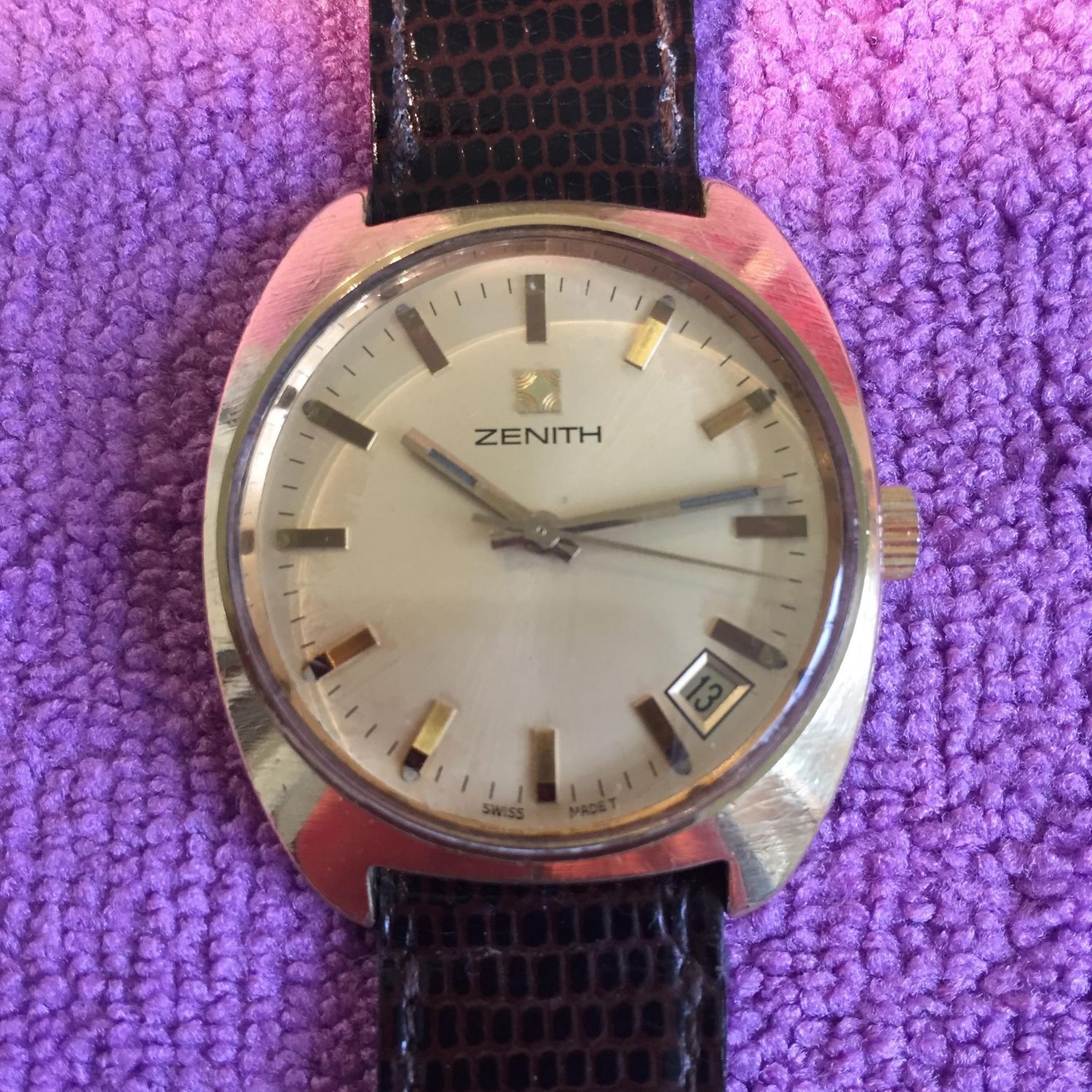 Zenith Gold Plated Manual Wind With Date Circa 1970s - Watches ...